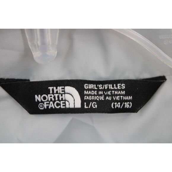 THE NORTH FACE LG GIRLS 14/16 TEAL/GRAY PUFFER LIGHT WEIGHT COAT - Picture 10 of 11